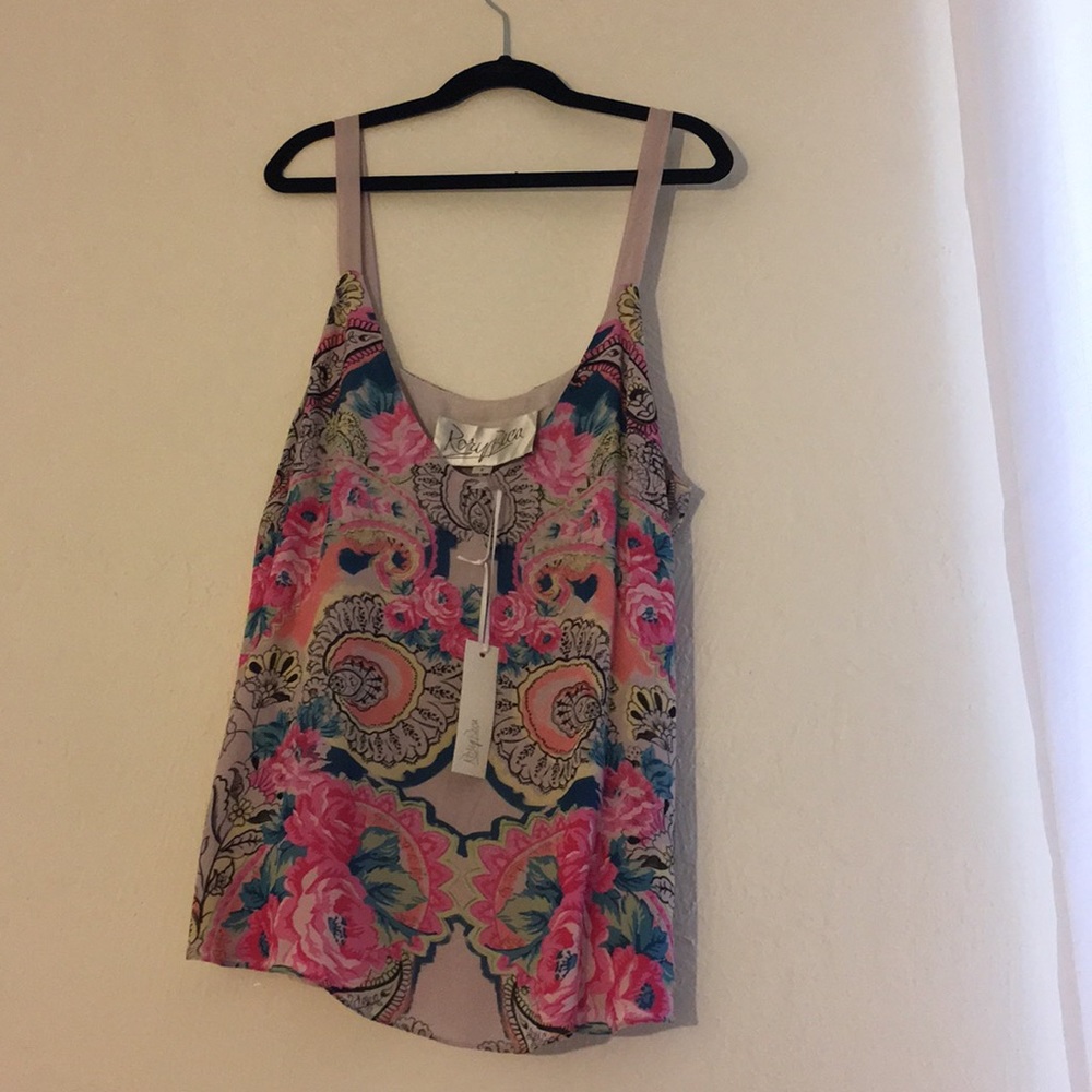 Rory Beca Silk Boho Floral Tank